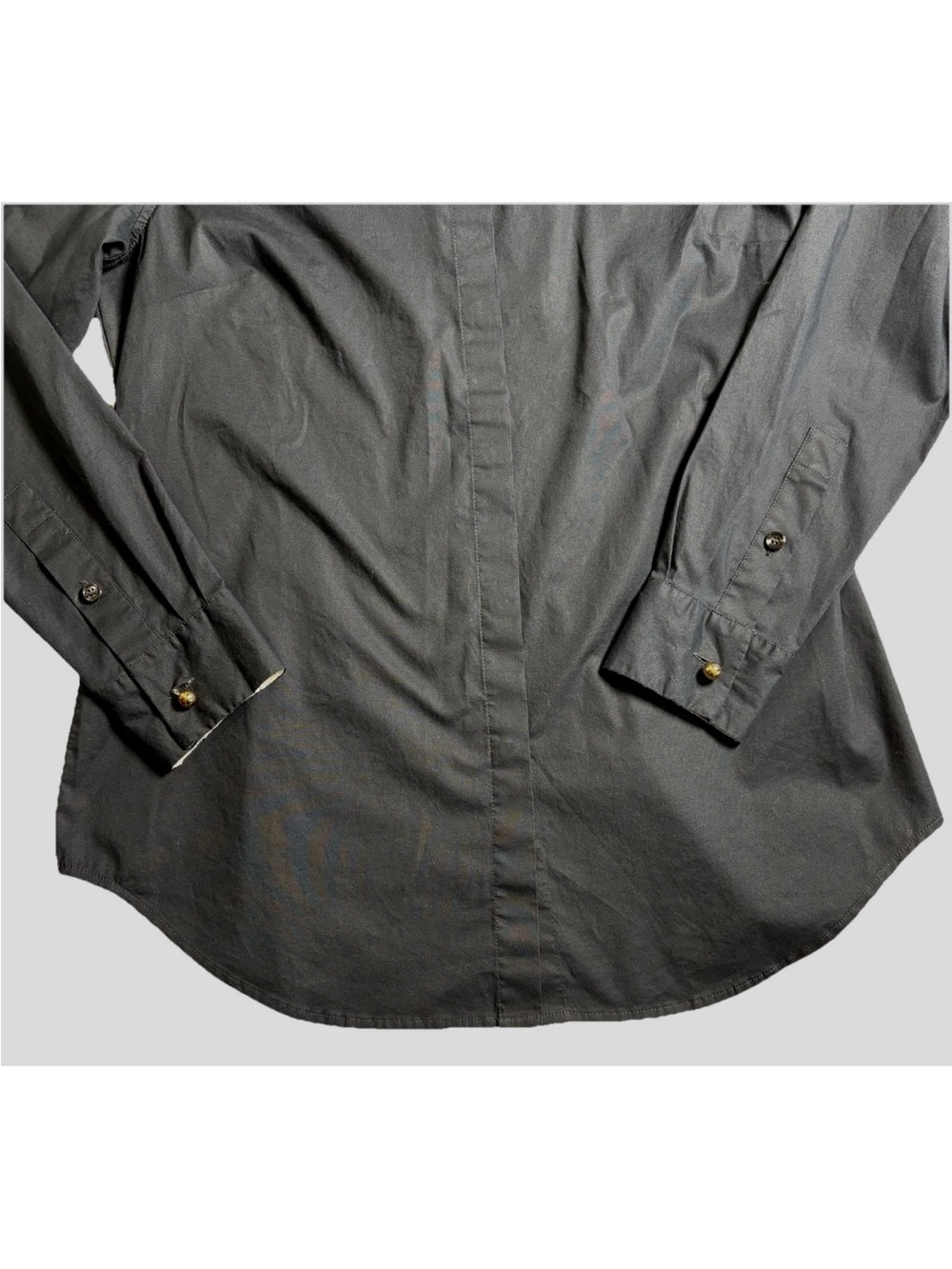 Soft Surroundings Black Button Up Cotton Spandex Dress Shirt Womens XS Workwear - Picture 4 of 8